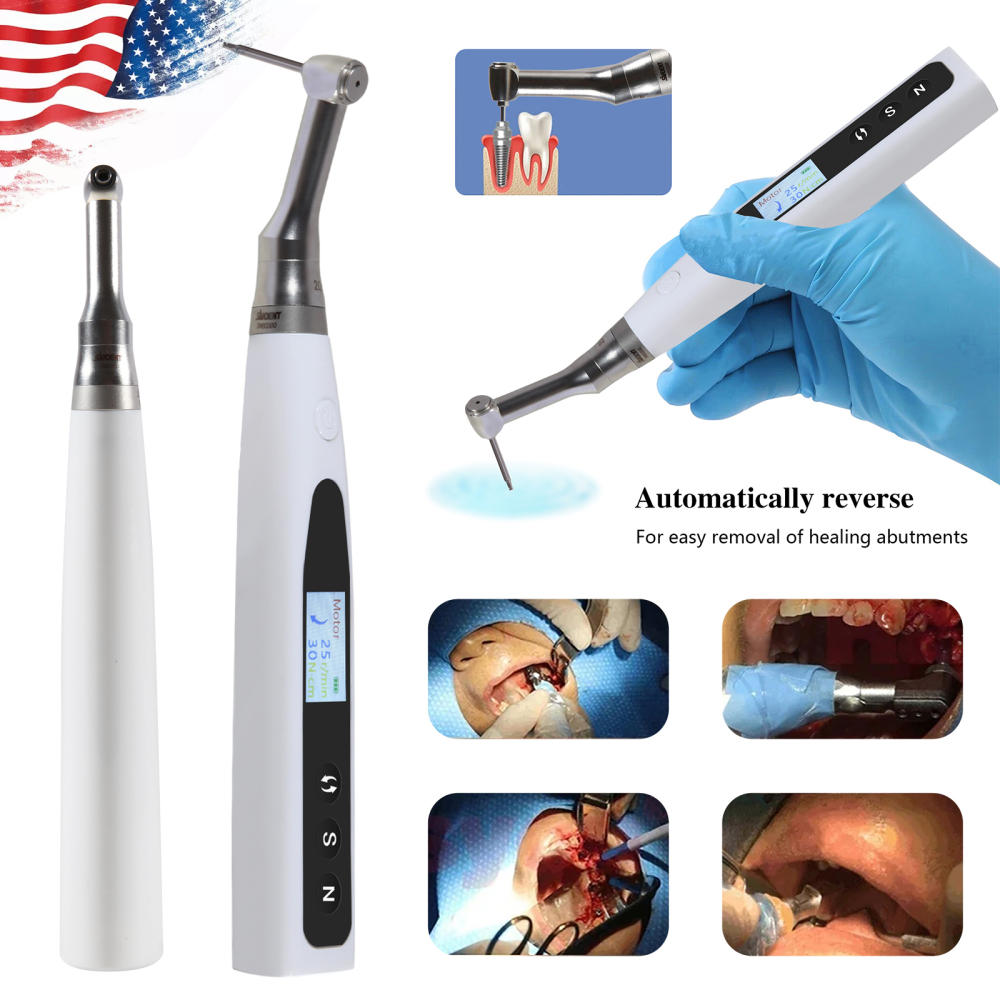 Dental 20:1 Wireless Universal Implant Torque Wrench Electric Driver Kit SANDENT Color screen