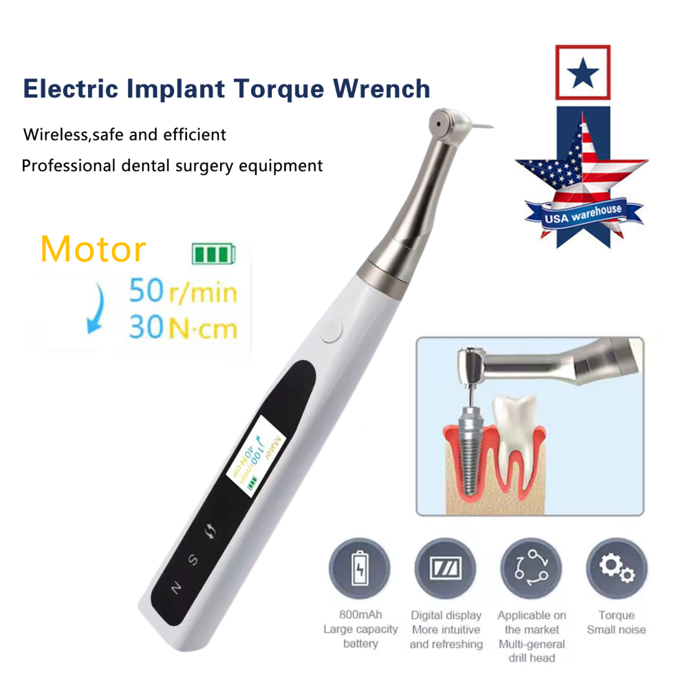 Dental 20:1 Wireless Universal Implant Torque Wrench Electric Driver Kit SANDENT Color screen