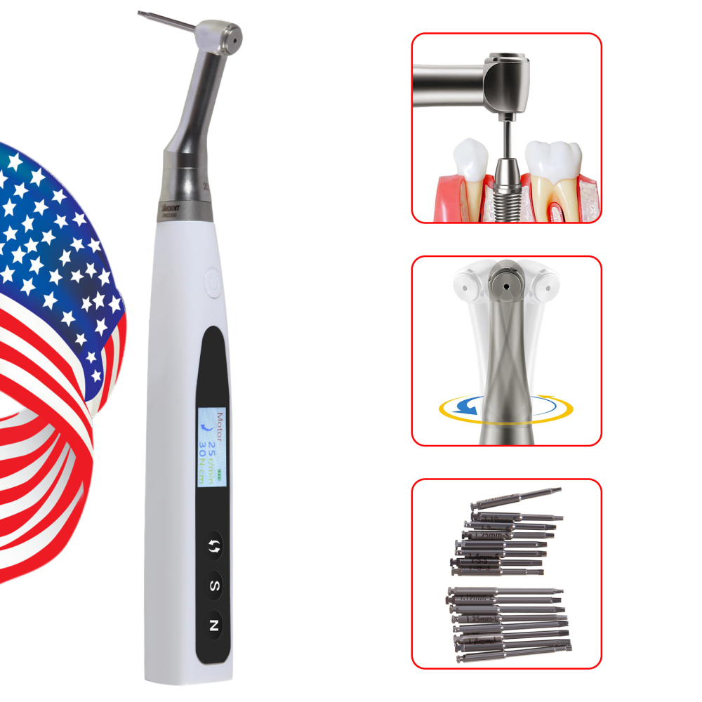 Dental 20:1 Wireless Universal Implant Torque Wrench Electric Driver Kit SANDENT Color screen