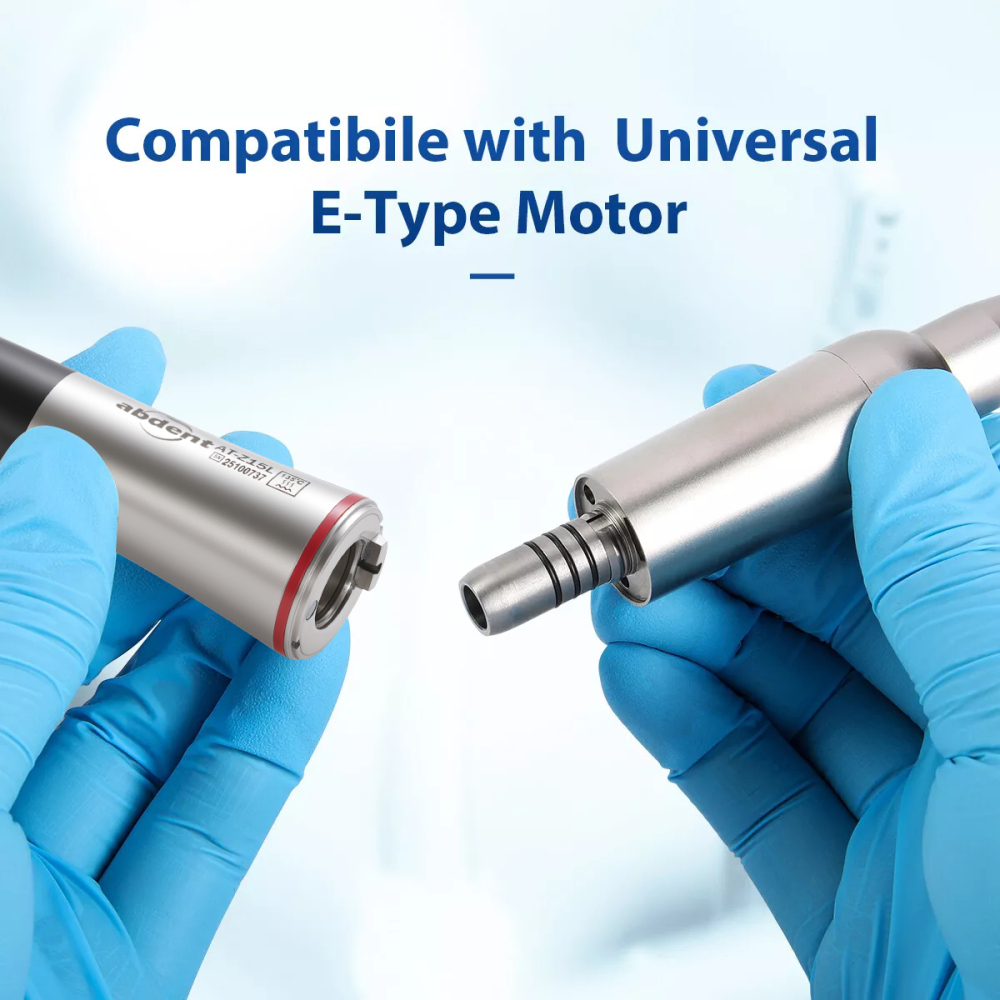 Dental 1:5 LED Fiber Optic Contra Angle Increasing Handpiece AT Fit Electric Motor
