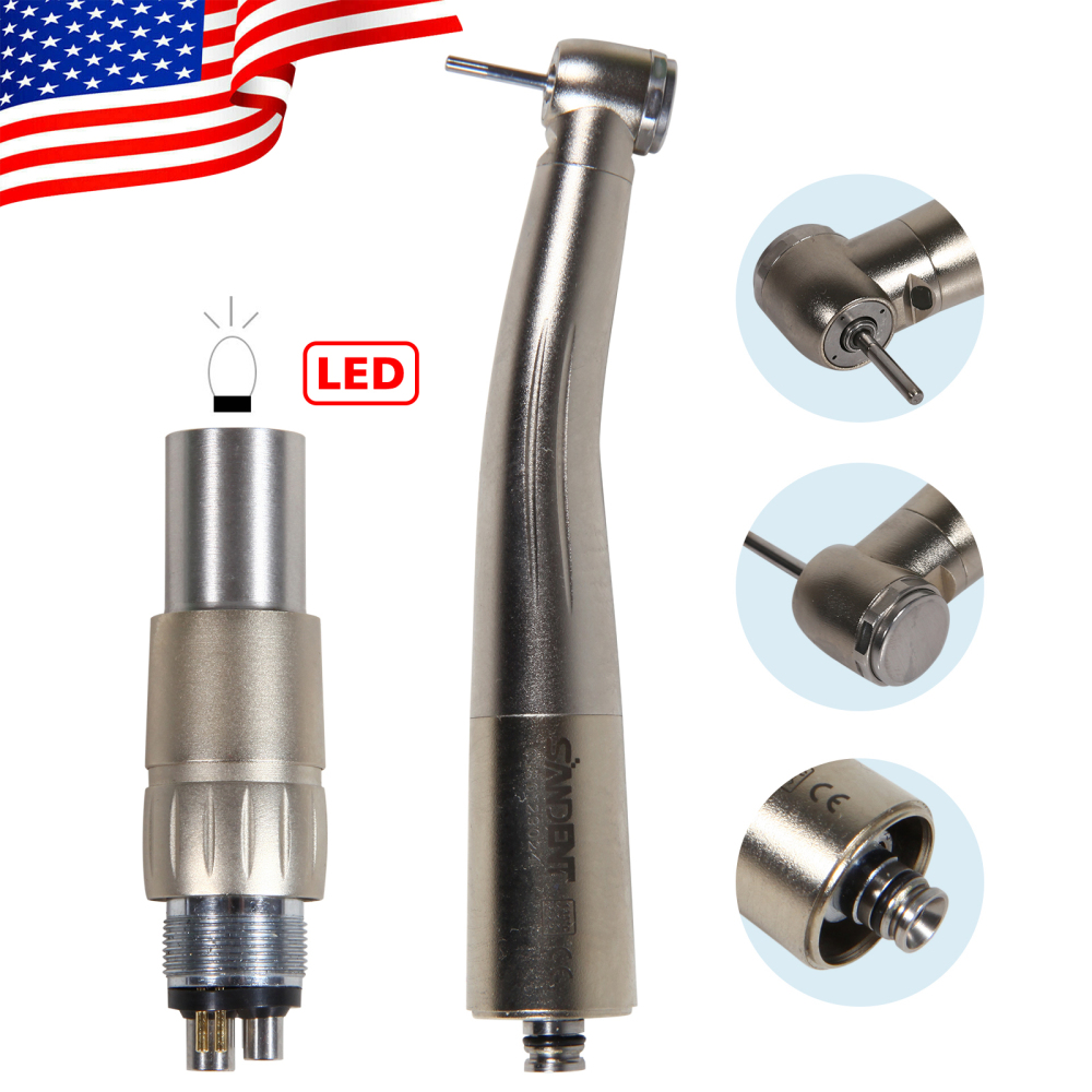 SANDENT LED Fiber Optic  High Speed Handpiece Fit NSK LED Quick Coupler