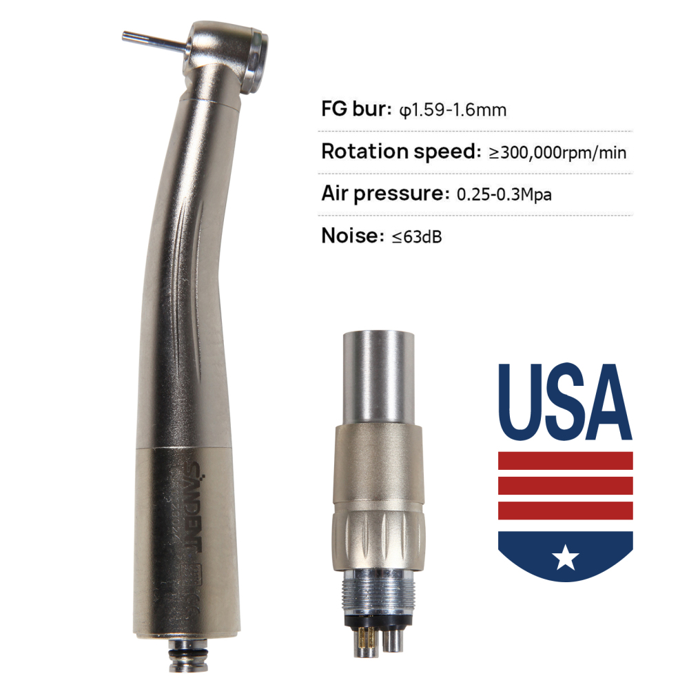 SANDENT LED Fiber Optic  High Speed Handpiece Fit NSK LED Quick Coupler