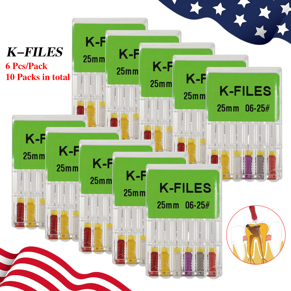 Dental Endo Root Canal Stainless Steel H/K-Files /Reamers 25mm Hand Use