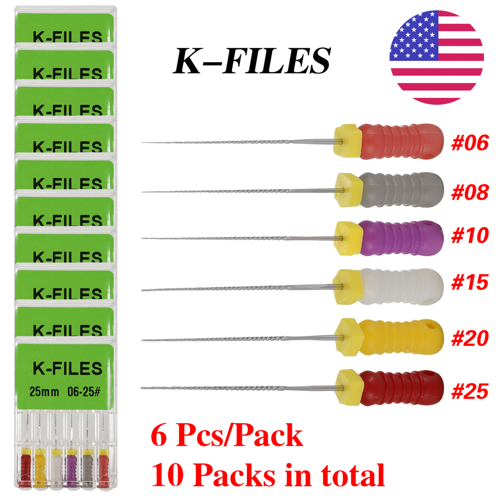 Dental Endo Root Canal Stainless Steel H/K-Files /Reamers 25mm Hand Use