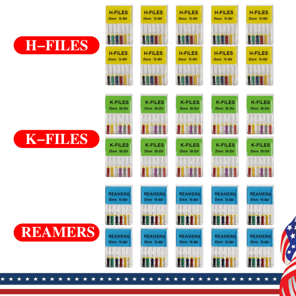Dental Endo Root Canal Stainless Steel H/K-Files /Reamers 25mm Hand Use