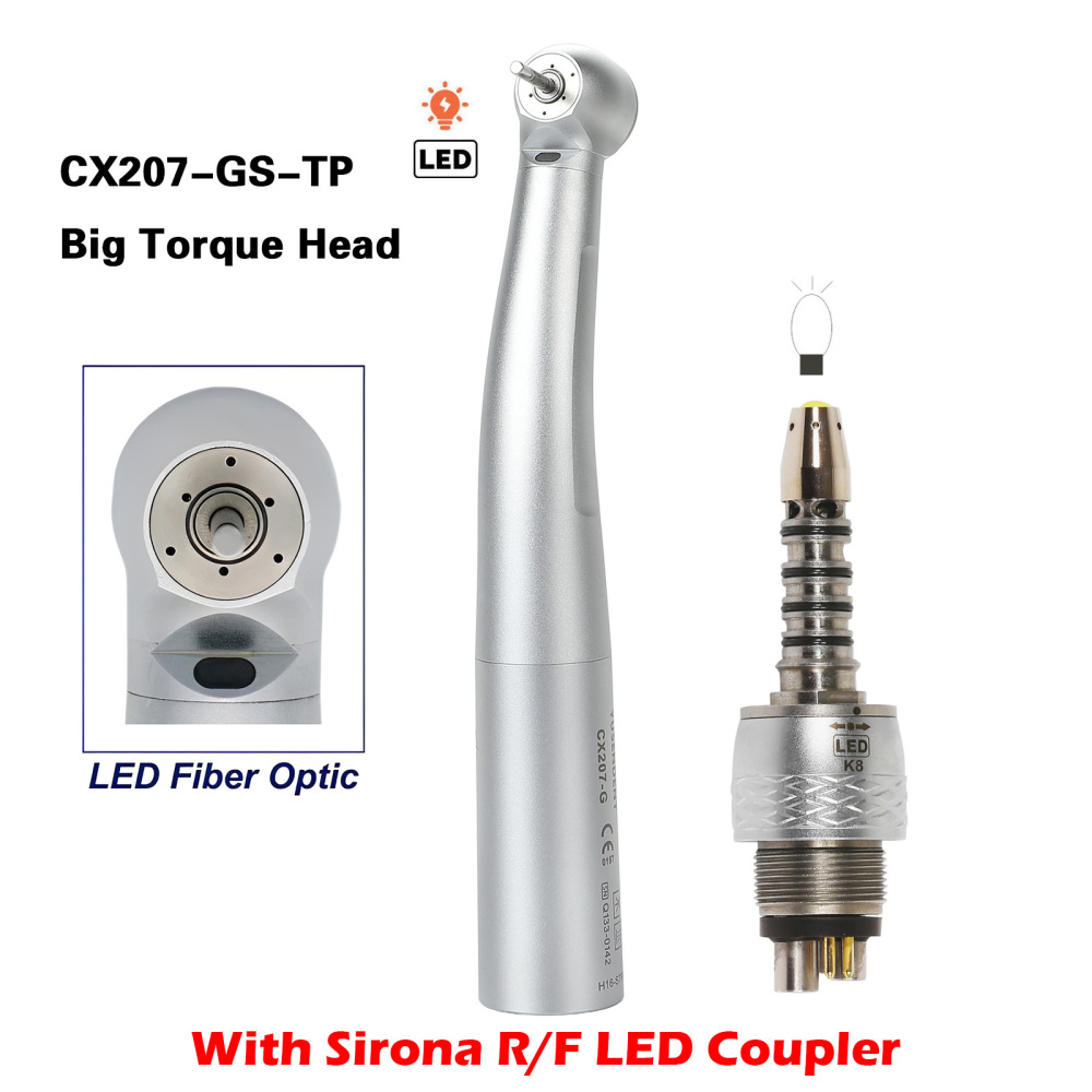 COXO Dental LED firber optic High Speed Handpiece Standard/Large Head fit SIRONA Coupler