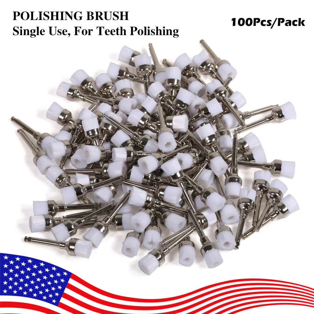 100pcs Dental Polishing prophy Brush RA 2.35mm Fit contra angle Handpiece Latch