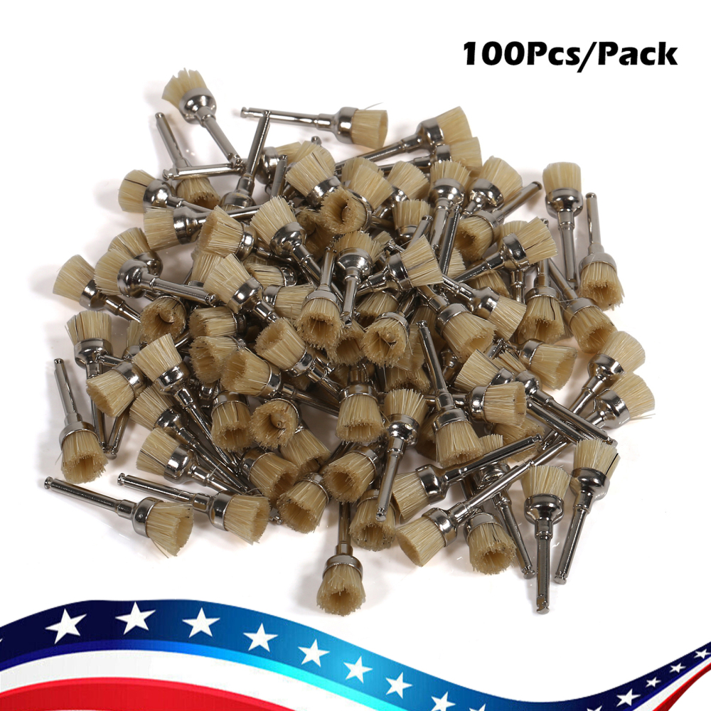 100pcs Dental Polishing prophy Brush RA 2.35mm Fit contra angle Handpiece Latch