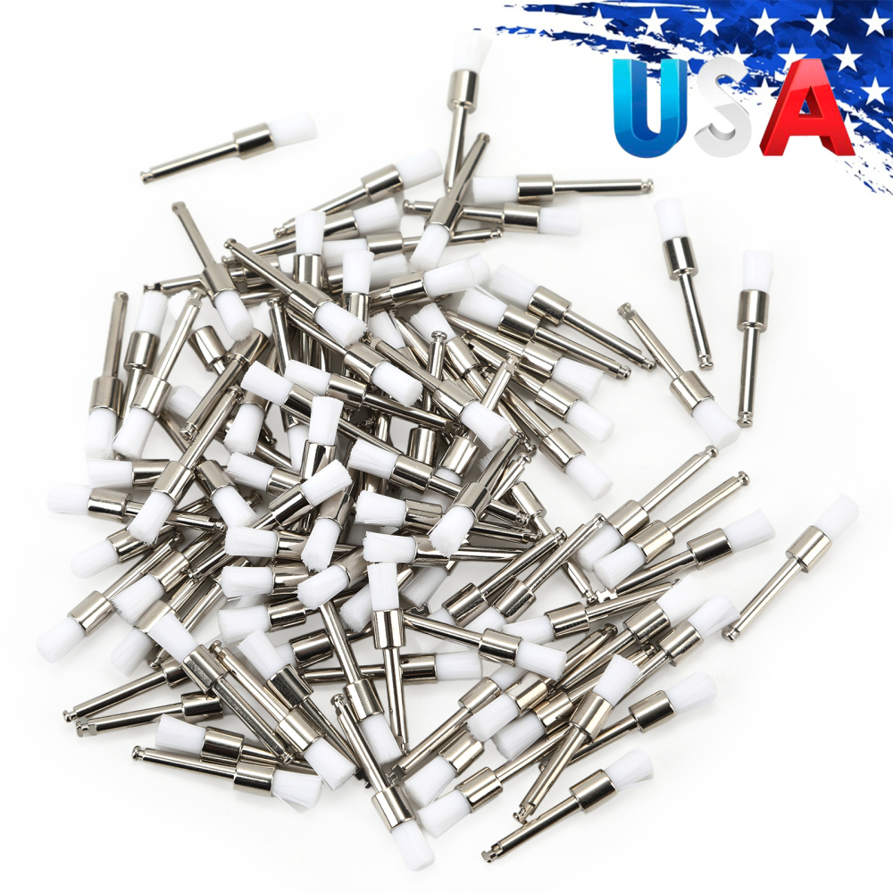 100pcs Dental Polishing prophy Brush RA 2.35mm Fit contra angle Handpiece Latch