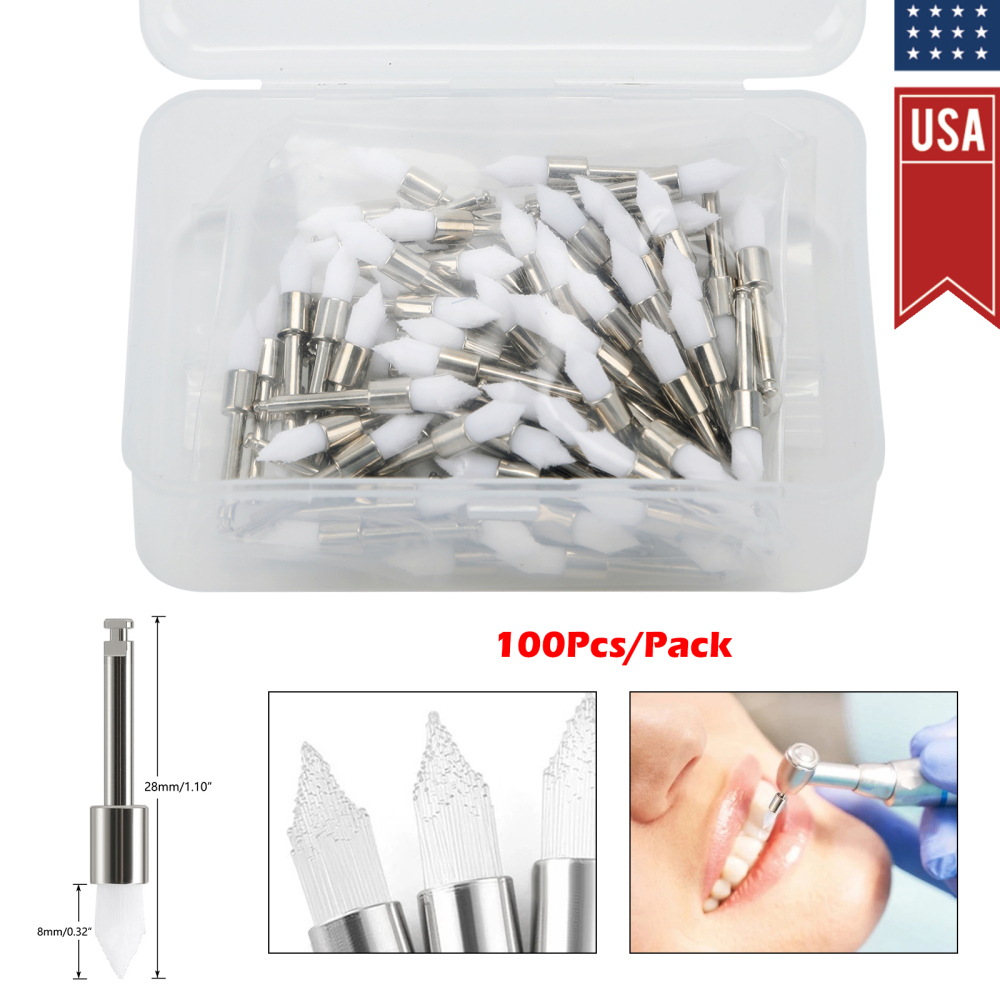 100pcs Dental Polishing prophy Brush RA 2.35mm Fit contra angle Handpiece Latch