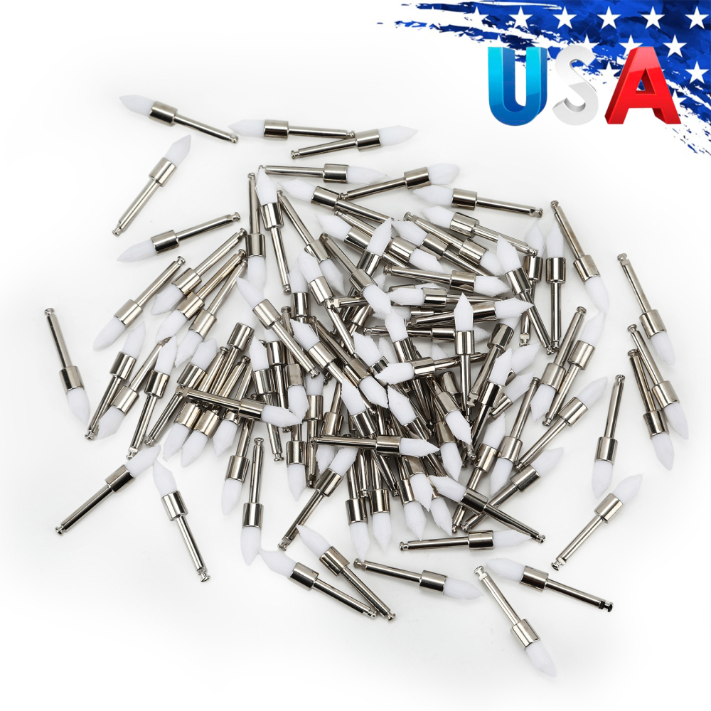 100pcs Dental Polishing prophy Brush RA 2.35mm Fit contra angle Handpiece Latch