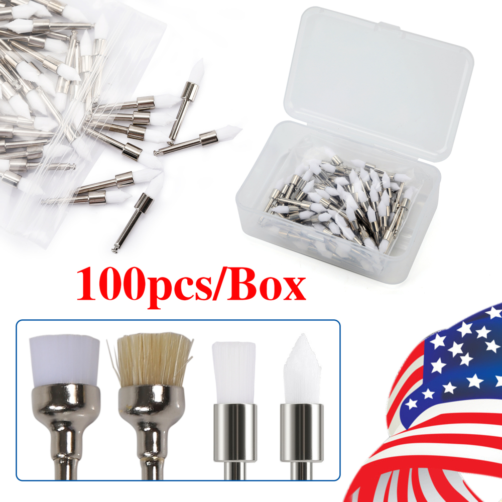 100pcs Dental Polishing prophy Brush RA 2.35mm Fit contra angle Handpiece Latch