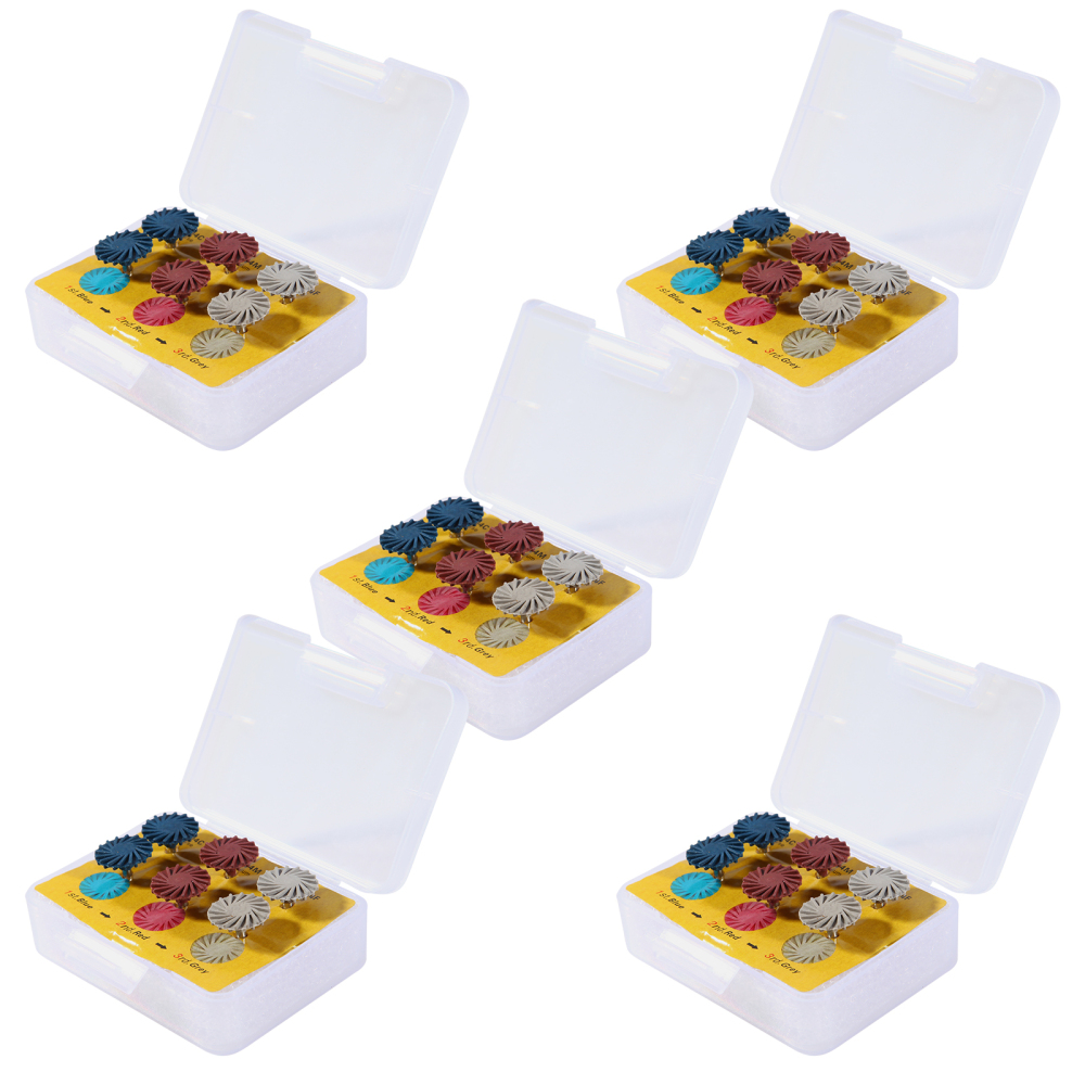 6Pcs Dental Composite Polishing Diamond RA 2.35mm Rubber Wheel Kit