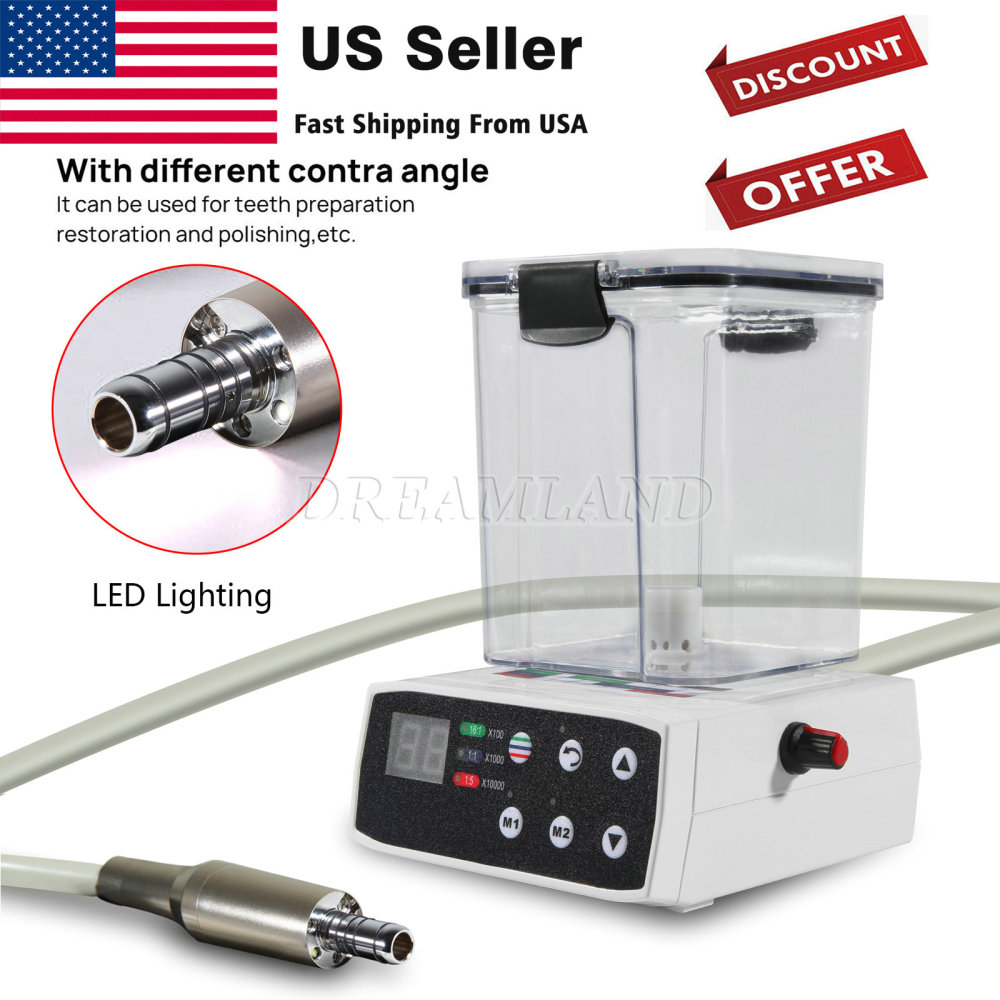 Electric Micro Motor LED Dental Brushless  & Water Tank only for Lab Practice