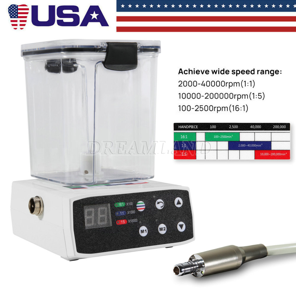 Electric Micro Motor LED Dental Brushless  & Water Tank only for Lab Practice