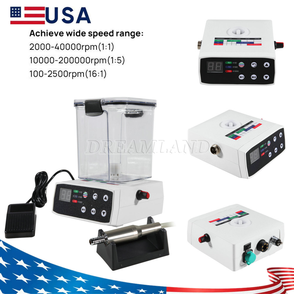 Electric Micro Motor LED Dental Brushless  & Water Tank only for Lab Practice