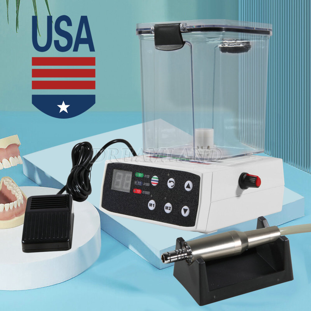 Electric Micro Motor LED Dental Brushless  & Water Tank only for Lab Practice