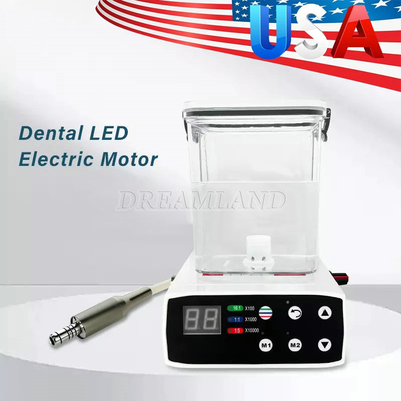 Electric Micro Motor LED Dental Brushless  & Water Tank only for Lab Practice