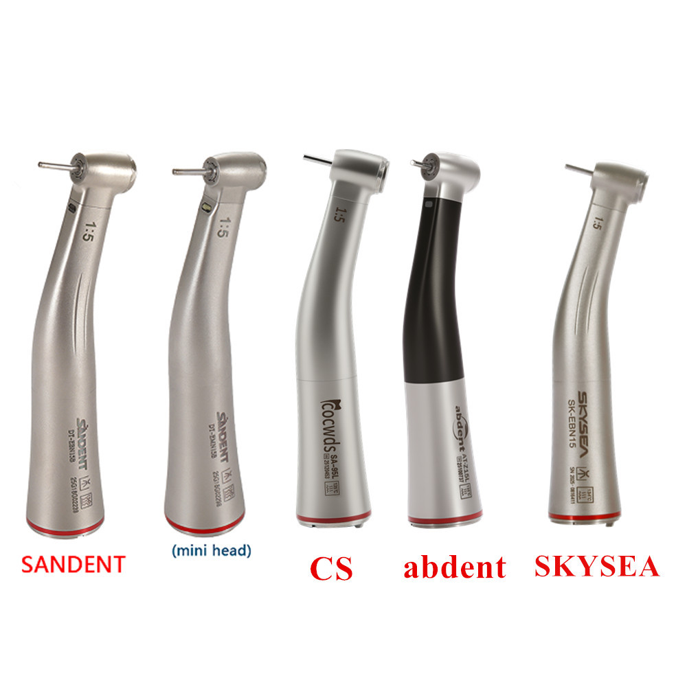 Sale! Dental 1:5 Increasing LED Fiber Optic Electric Contra Angle Handpiece ST/CS/AT/SK