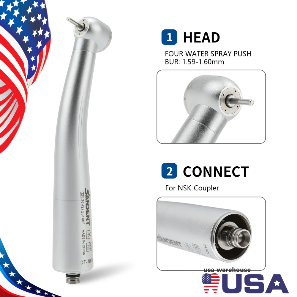 New SANDENT Dental High speed Handpiece non-LED Quick Coupler NSK Style