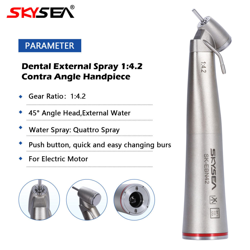 SKYSEA Dental external 1:4.2 Increasing 45° Angle Non-LED Contra Angle Handpiece