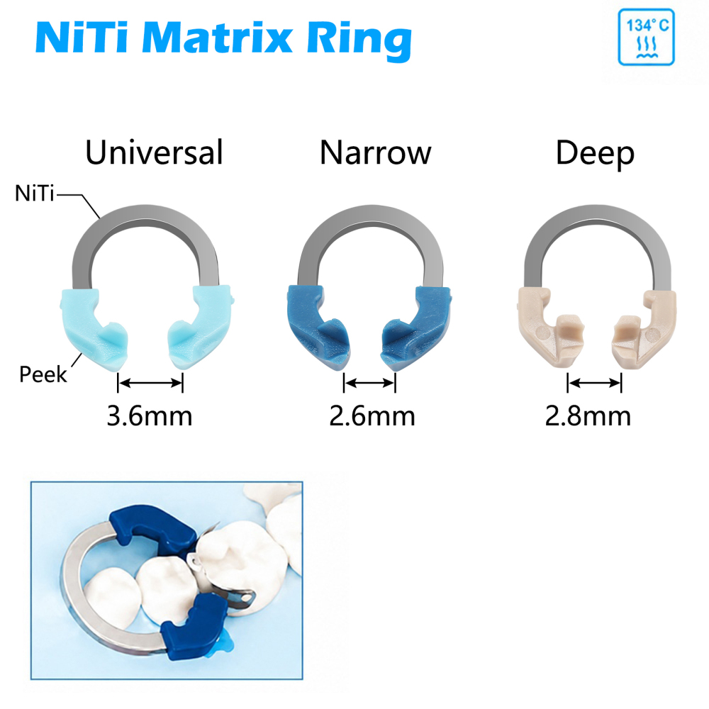 Dental Matrix Bands Ring Sectional Matrice Clamp Universal/Narrow/Deep