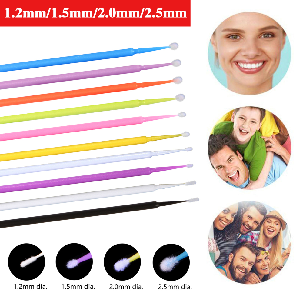 100pcs/pack Disposable Dental Micro Brushes Applicators Big/Regular/Fine/Super Fine