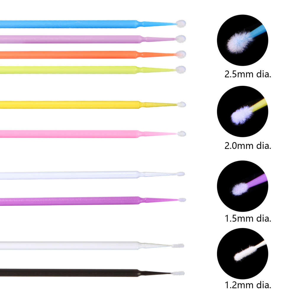 100pcs/pack Disposable Dental Micro Brushes Applicators Big/Regular/Fine/Super Fine