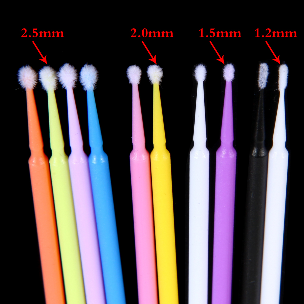 100pcs/pack Disposable Dental Micro Brushes Applicators Big/Regular/Fine/Super Fine