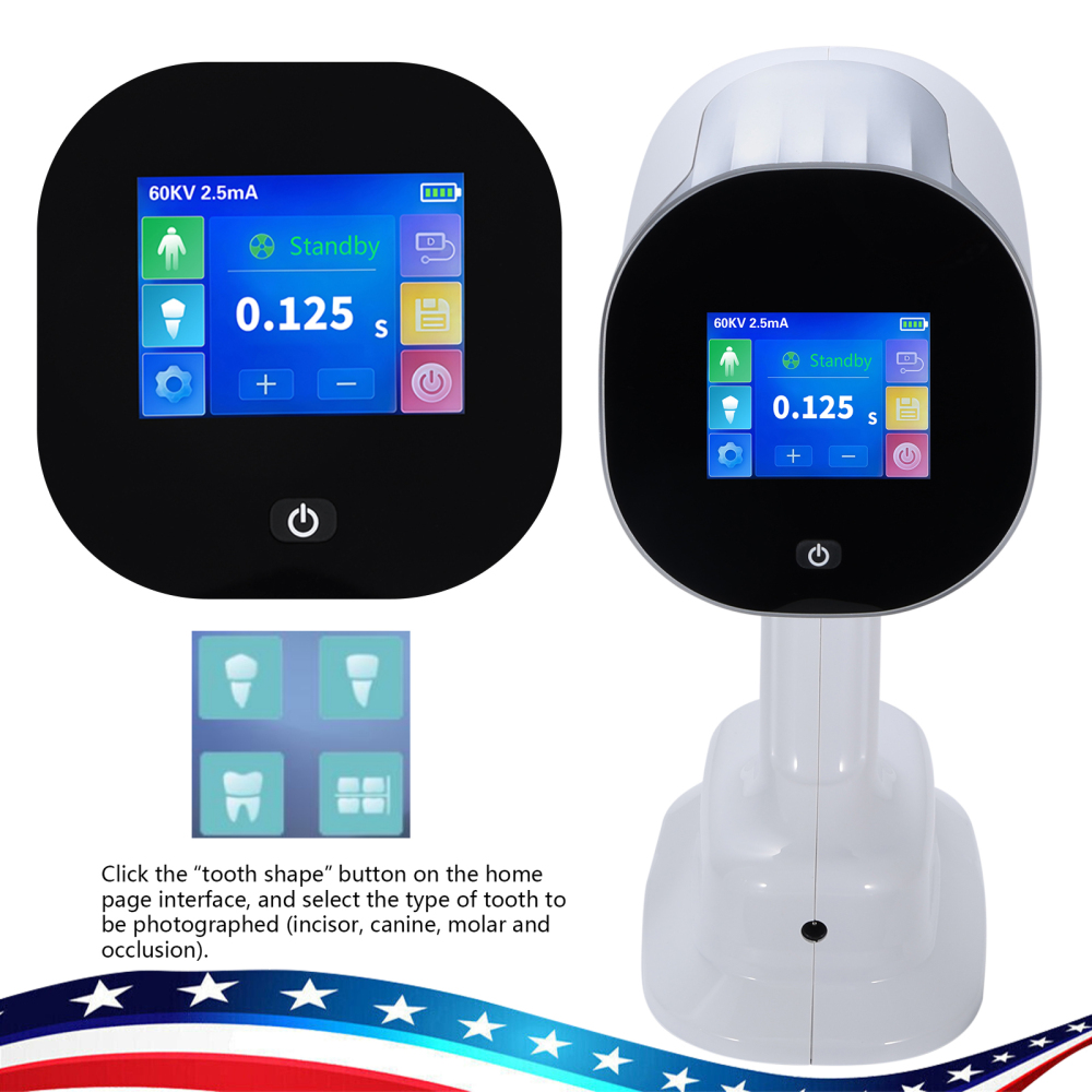 Dental X Ray Mobile Unit High Frequency Machine  / Digital Sensor Size 1.0 / 1.5