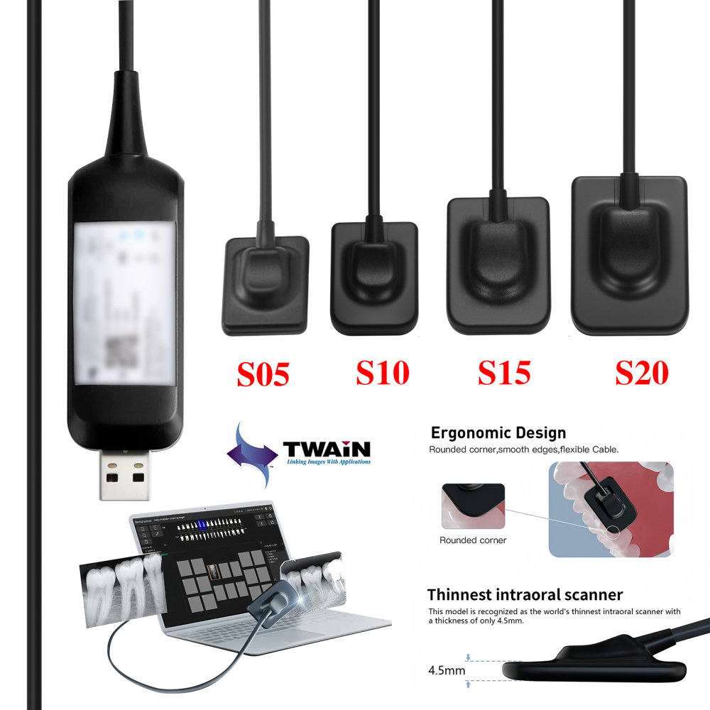Dental Digital X-Ray Sensor Size #1 #1.5 #2
