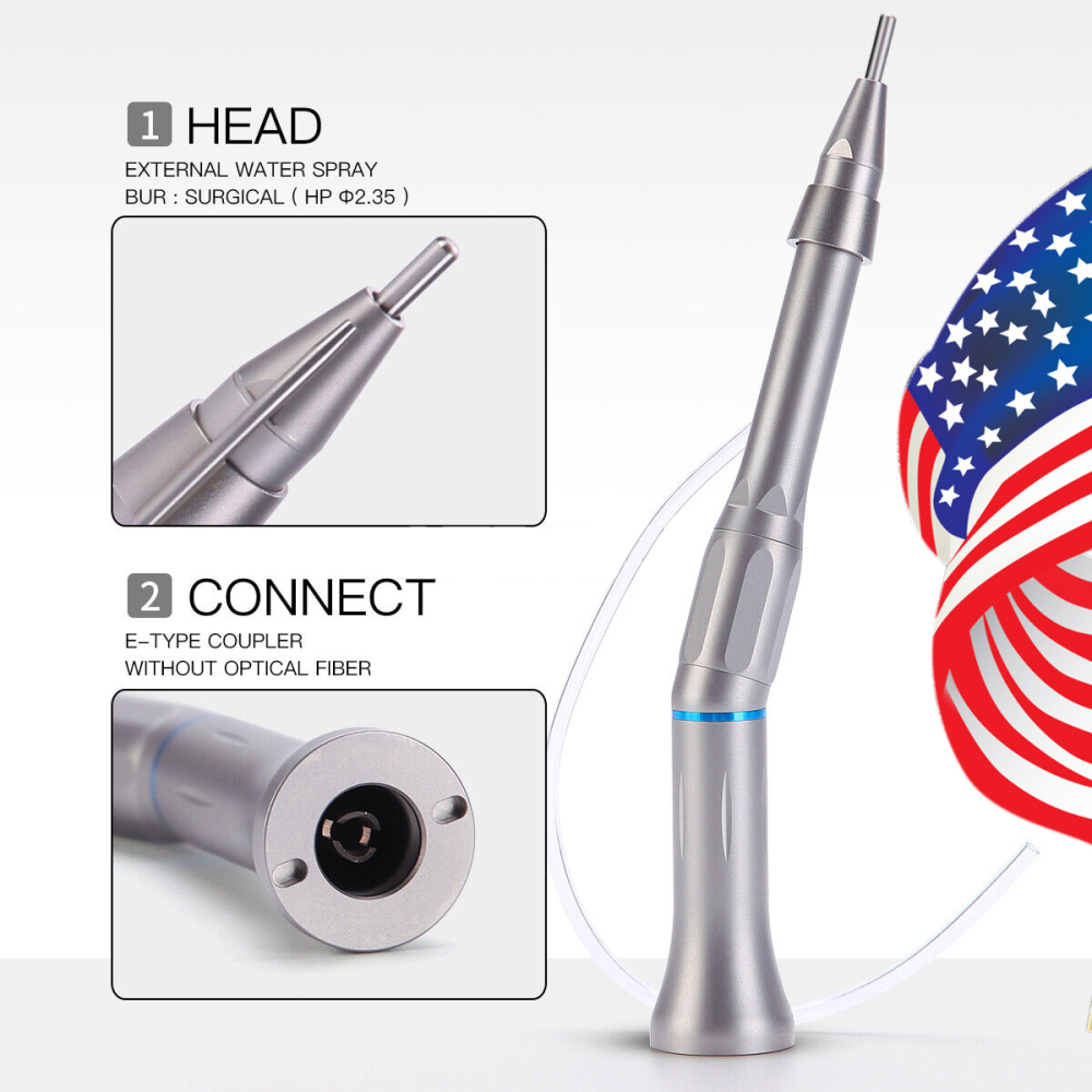 Dental surgical external 1:1 Low Speed Straight Handpiece 20° Angle/ NoseCone
