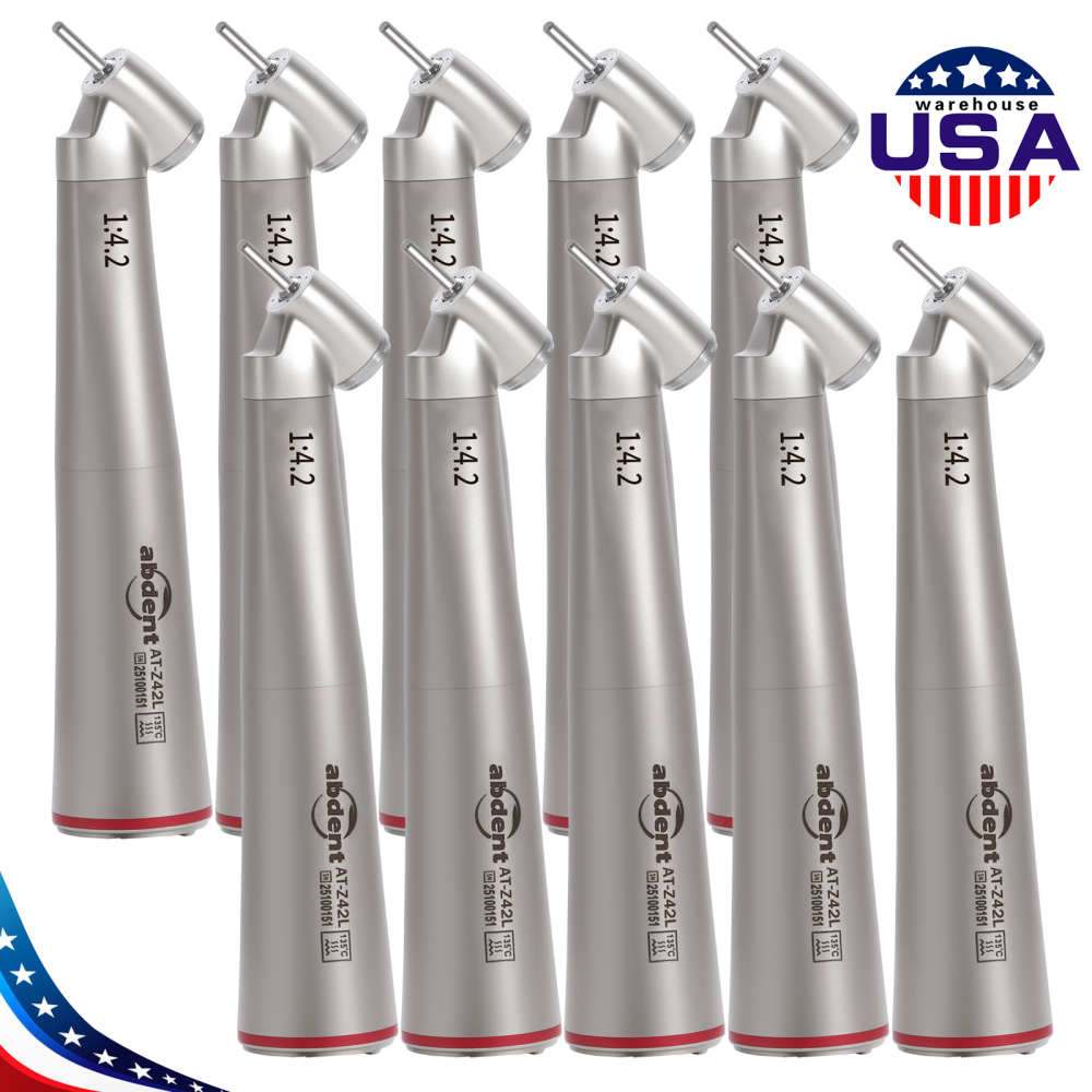 Dental 1:4.2 Increasing Contra Angle Handpiece LED Fiber Optic Electric/Non-LED