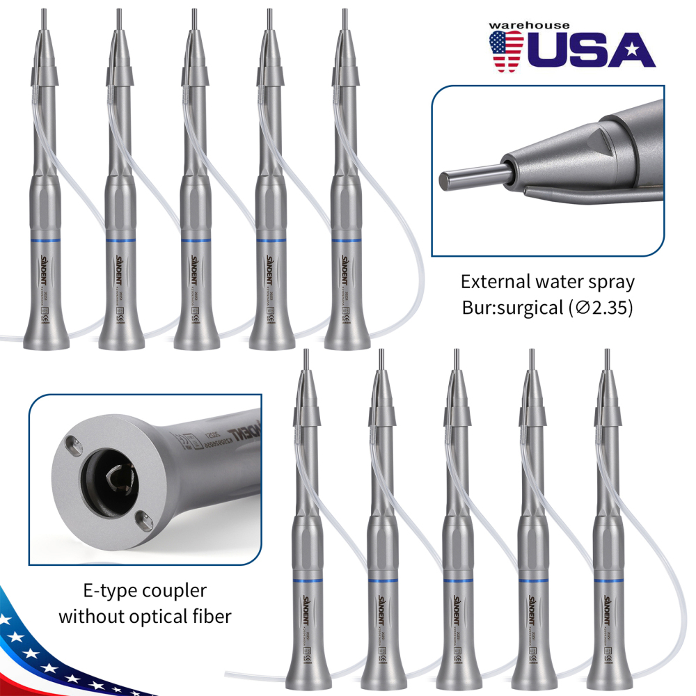 Dental surgical external 1:1 Low Speed Straight Handpiece 20° Angle/ NoseCone