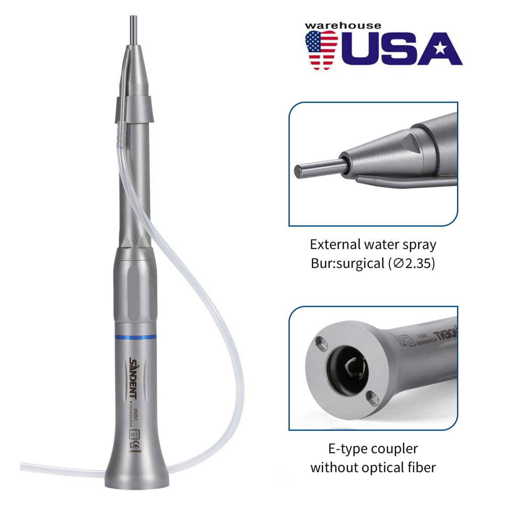 Dental surgical external 1:1 Low Speed Straight Handpiece 20° Angle/ NoseCone