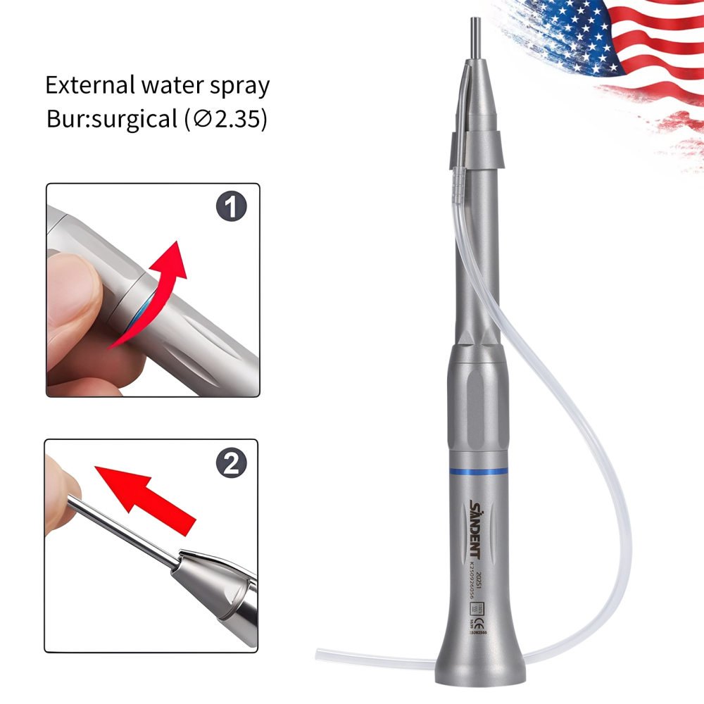 Dental surgical external 1:1 Low Speed Straight Handpiece 20° Angle/ NoseCone