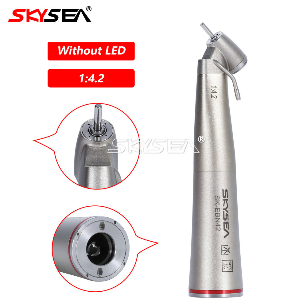 Dental 1:4.2 Increasing Contra Angle Handpiece LED Fiber Optic Electric/Non-LED