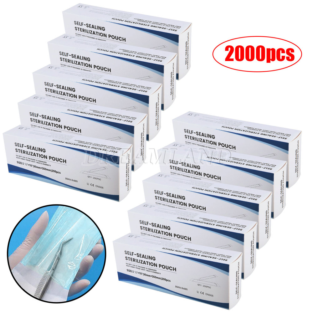 3.5" X 10" Self Sterilization Pouches Autoclave Pouch, Sterilizer Bags Dental US