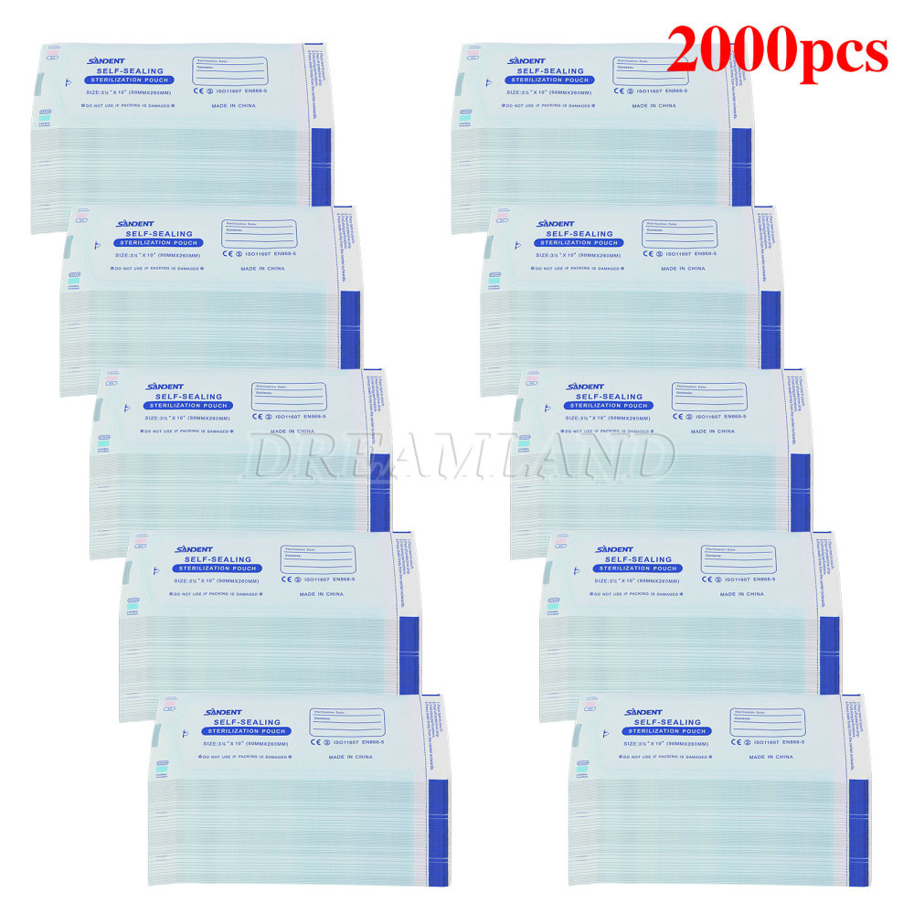 3.5" X 10" Self Sterilization Pouches Autoclave Pouch, Sterilizer Bags Dental US