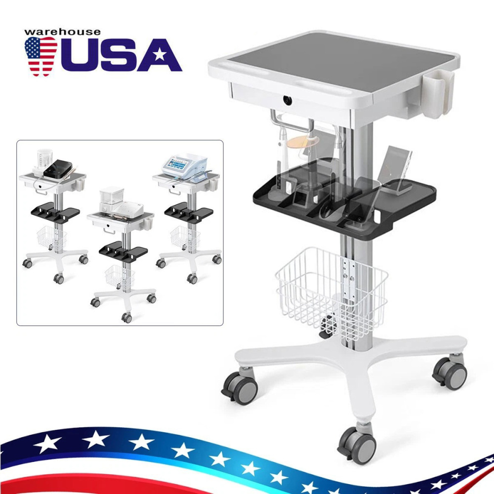 Dental Medical Endodontics Intraoral Scanner Cart Storage Trolley built-in plug