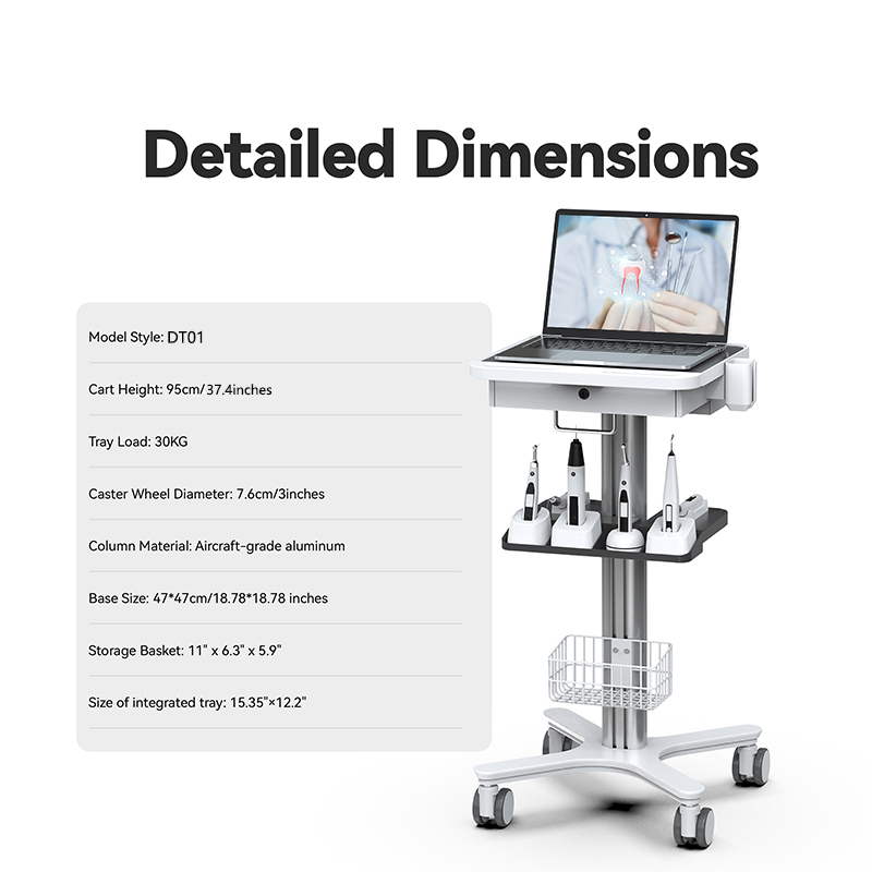 Dental Medical Endodontics Intraoral Scanner Cart Storage Trolley built-in plug