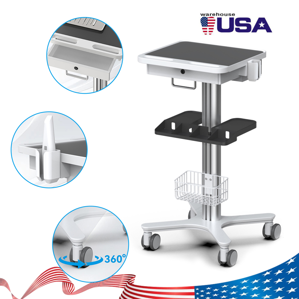 Dental Medical Endodontics Intraoral Scanner Cart Storage Trolley built-in plug