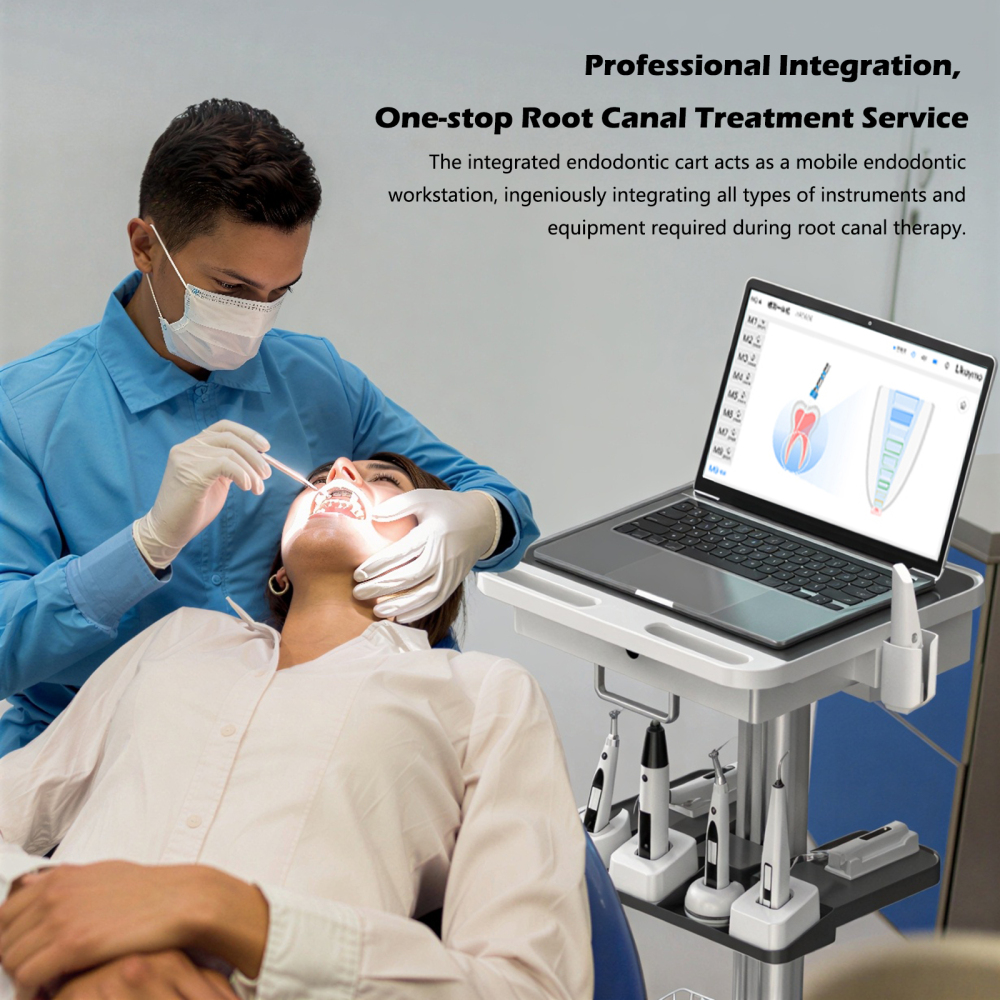 Dental Medical Endodontics Intraoral Scanner Cart Storage Trolley built-in plug