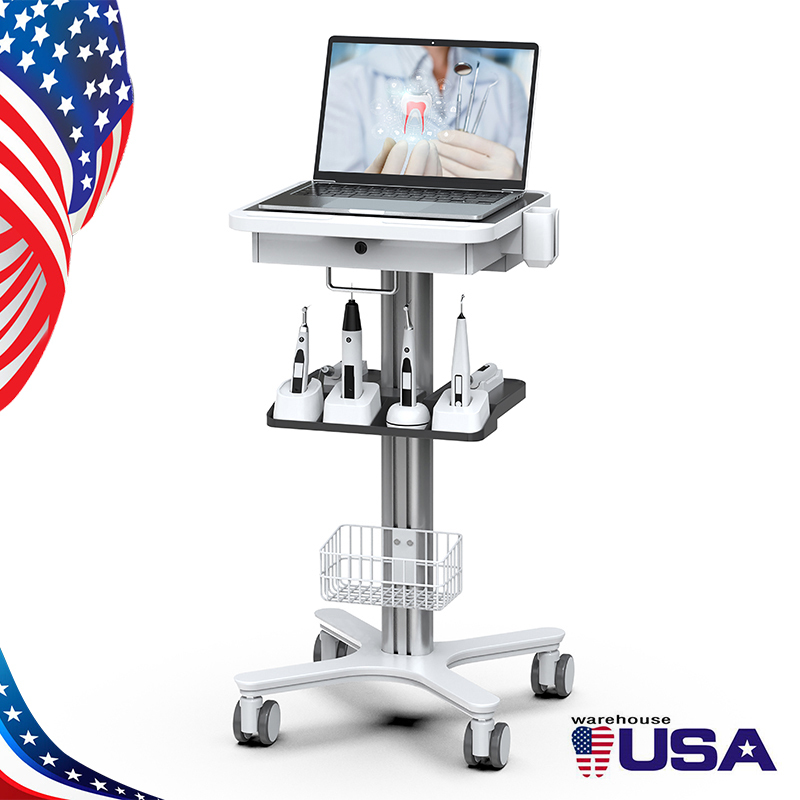 Dental Medical Endodontics Intraoral Scanner Cart Storage Trolley built-in plug