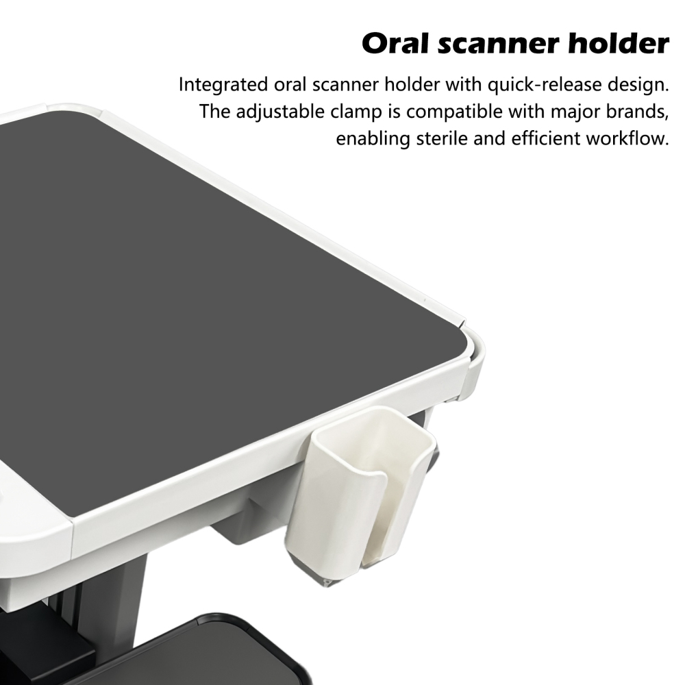 Dental Medical Endodontics Intraoral Scanner Cart Storage Trolley built-in plug
