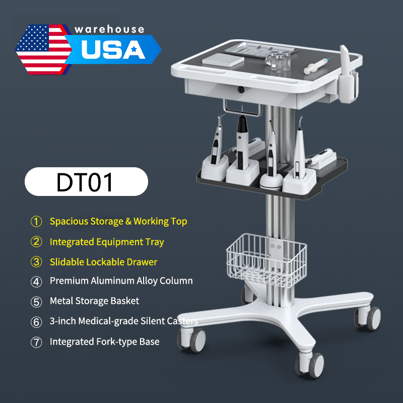 Dental Medical Endodontics Intraoral Scanner Cart Storage Trolley built-in plug