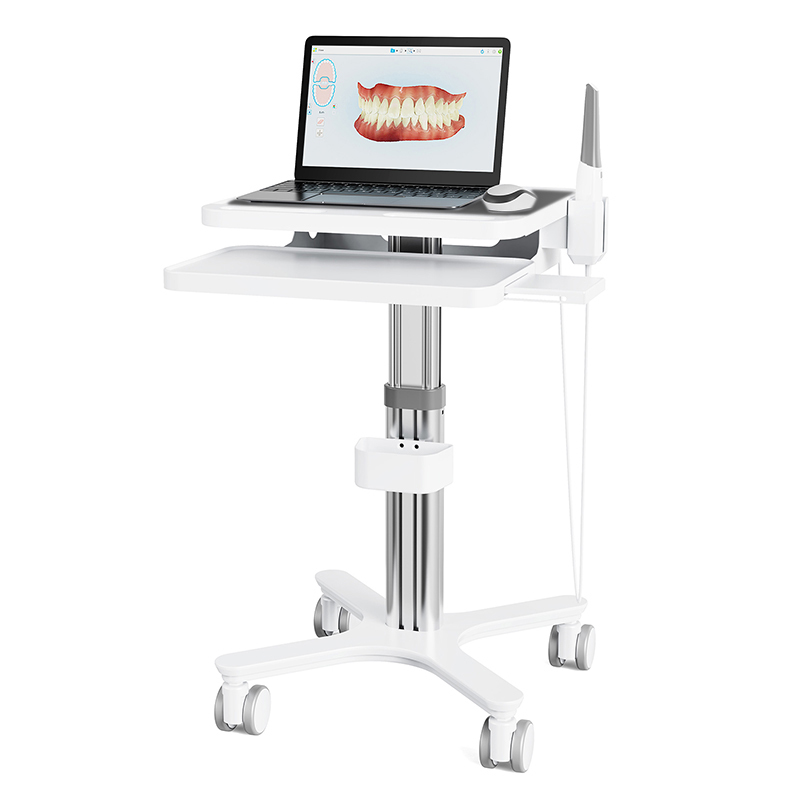 Dental Medical Cart Trolley with Scanner Holder Medical Laptop Workstation Cart