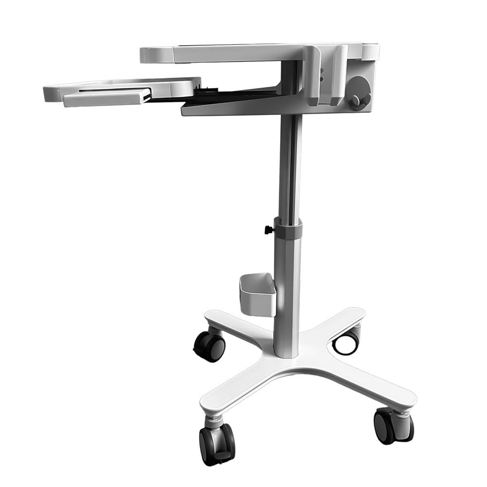 Dental Medical Cart Trolley with Scanner Holder Medical Laptop Workstation Cart