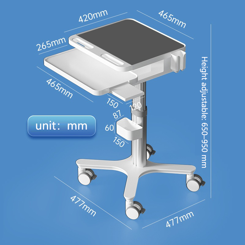 Dental Medical Cart Trolley with Scanner Holder Medical Laptop Workstation Cart
