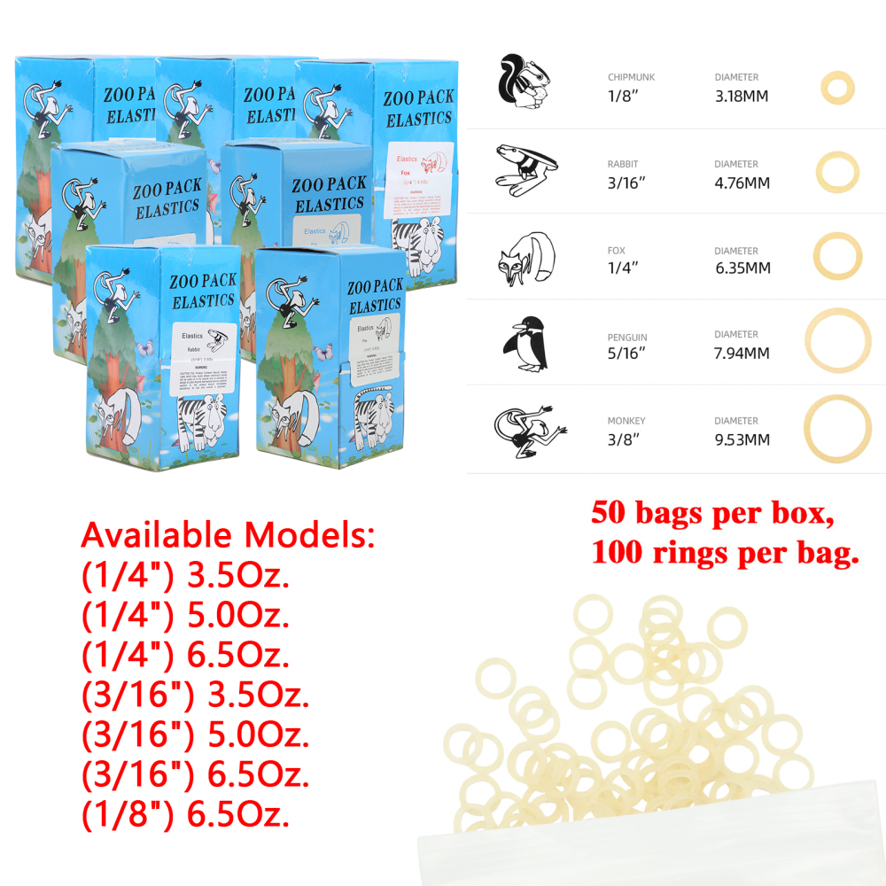 Dental Ortho Elastics Latex Braces Orthodontic Rubber Bands 5000pcs/box
